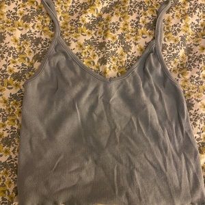 light blue cropped tank